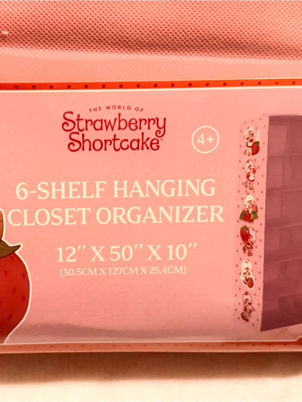 Strawberry Shortcake Pink 6-Shelf Hanging Closet Organizer